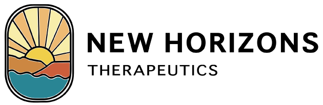 New Horizons Therapeutics logo showing the sun rising over hills